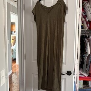 Olive midi dress